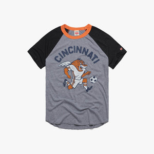 Cincinnati Soccer Mascot Baseball T-Shirt