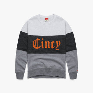 Cincy Olde English Stripe Crewneck