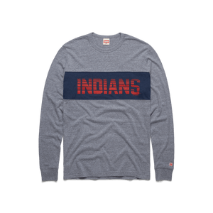 Indians Strike Zone Stripe Long Sleeve Tee