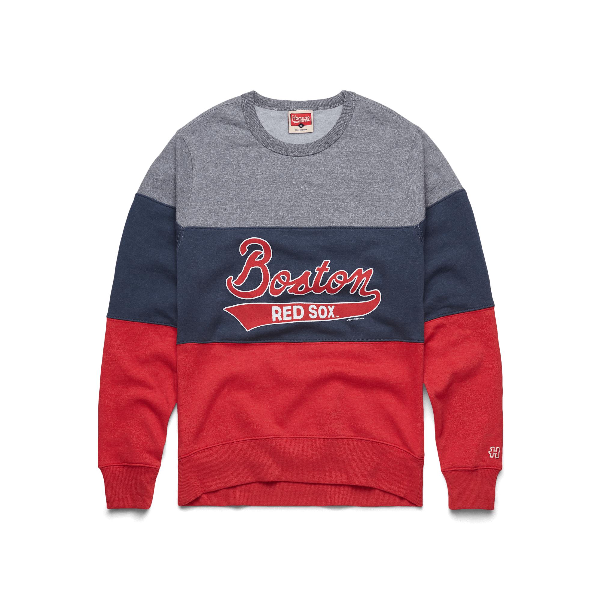 Script Boston Red Sox Stripe Crewneck