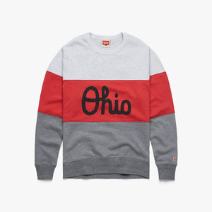 Script Ohio Stripe Crewneck