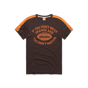 Wear Orange And Brown Shoulder Stripe Tee