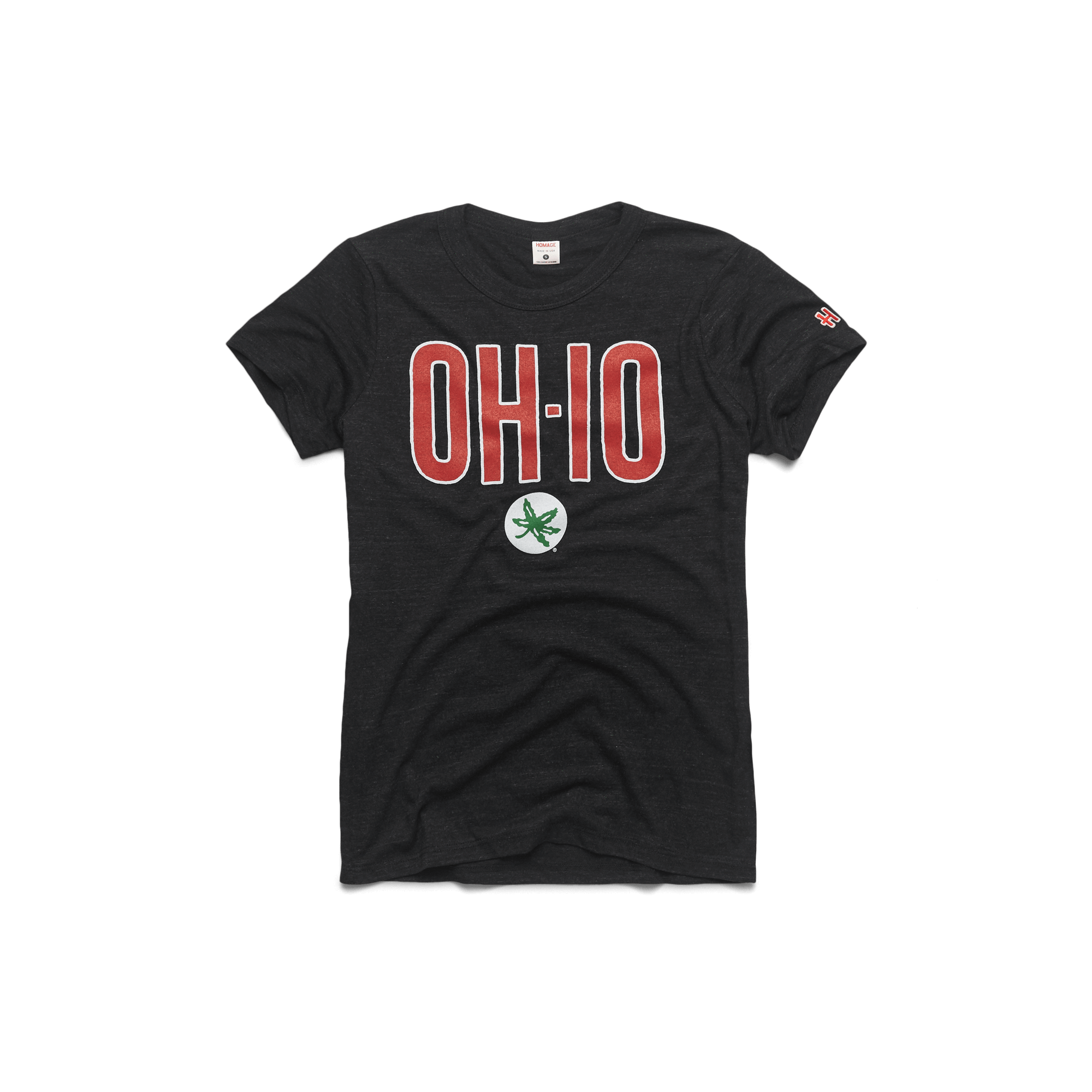 Women's OH-IO Buckeye Leaf Vintage Tee