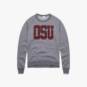 Women's OSU Plaid Crewneck