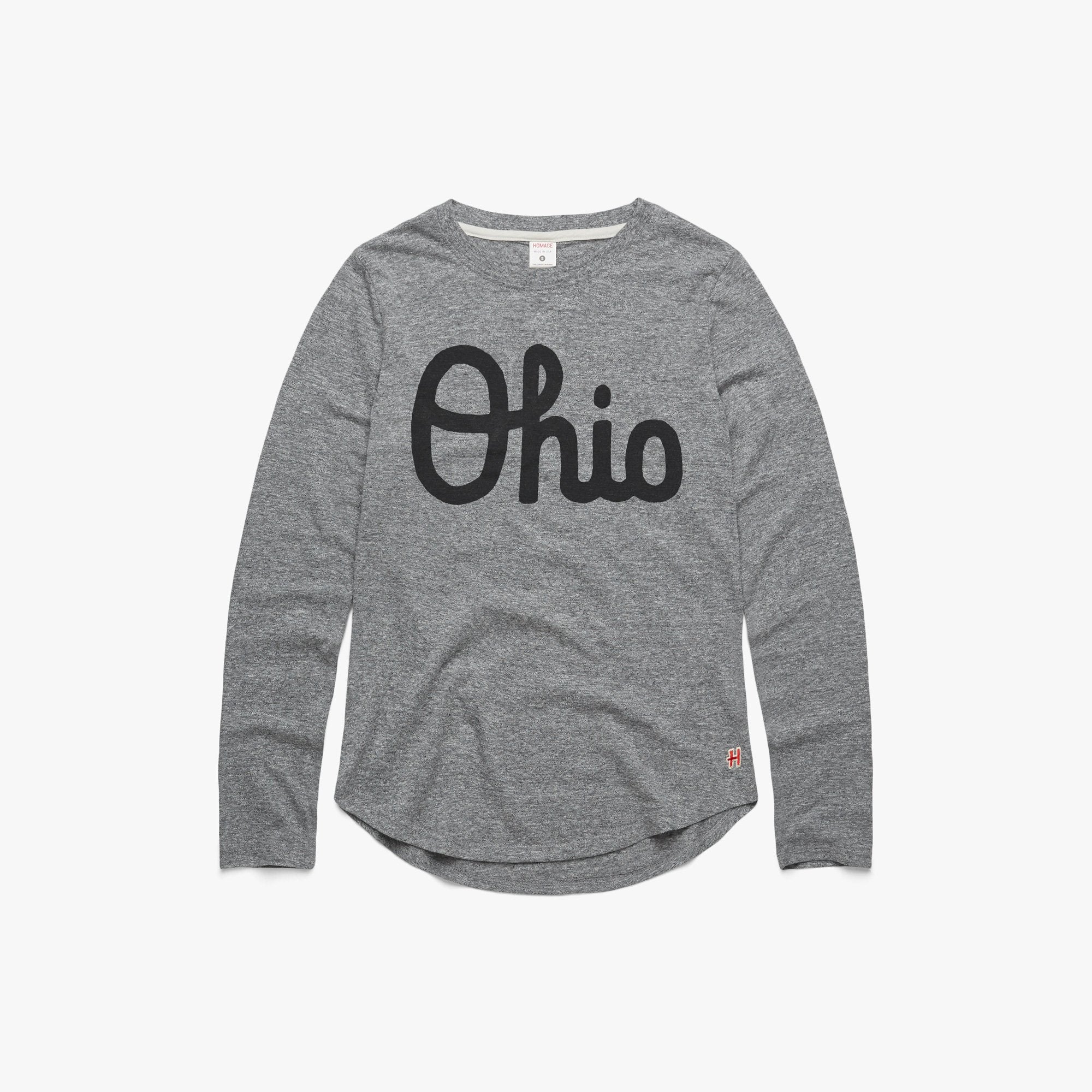 Women's Script Ohio Long Sleeve Tee