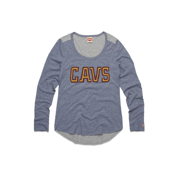 Women's Wine And Gold Cavs Long Sleeve Tee