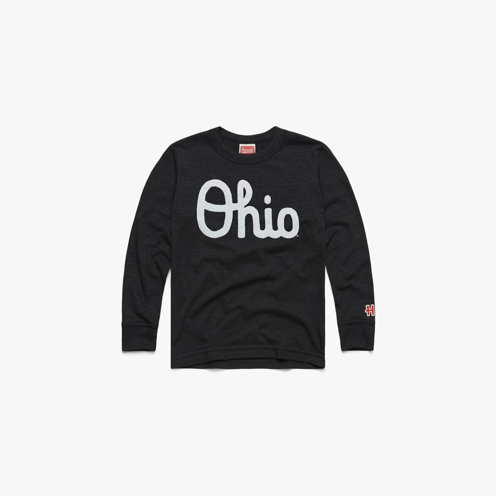 Youth Script Ohio Long Sleeve Tee